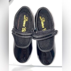 Dance Class Shiny Black Tap Shoes